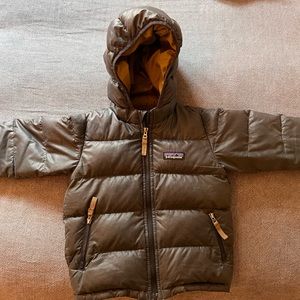 Patagonia hi loft down sweater in gray